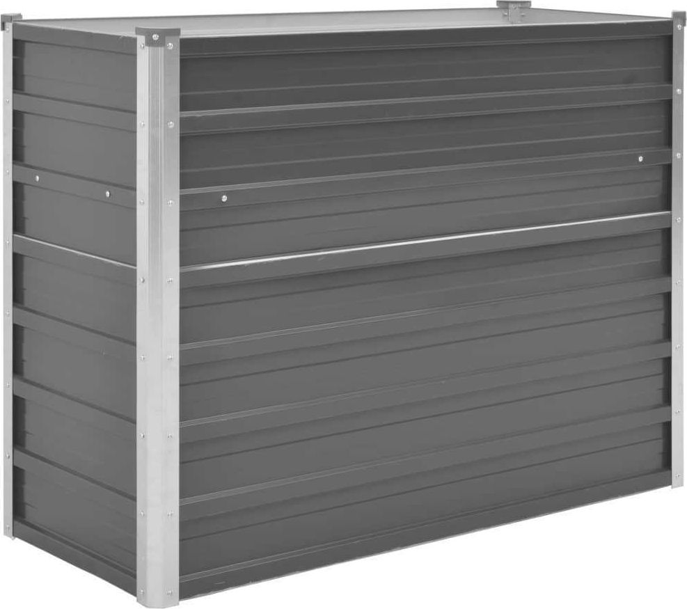 vidaXL Donica ogrodowa z galwanizowanej stali, 100x40x77 cm, szara
