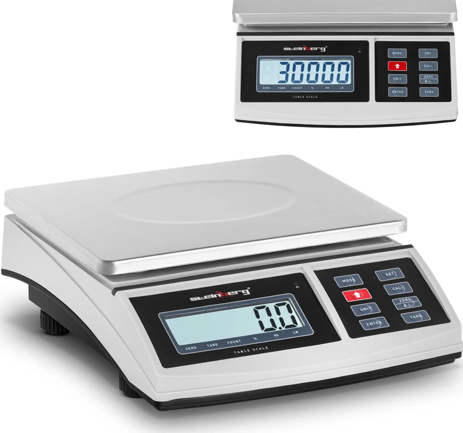 Steinberg Waga pocztowa paczkowa LCD 21 x 27 cm 30 kg / 1 g Waga pocztowa paczkowa LCD 21 x 27 cm 30 kg / 1 g