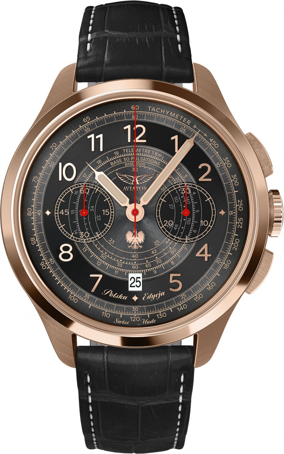 Zegarek męski Aviator V.4.40.2.353.4 PL czarny