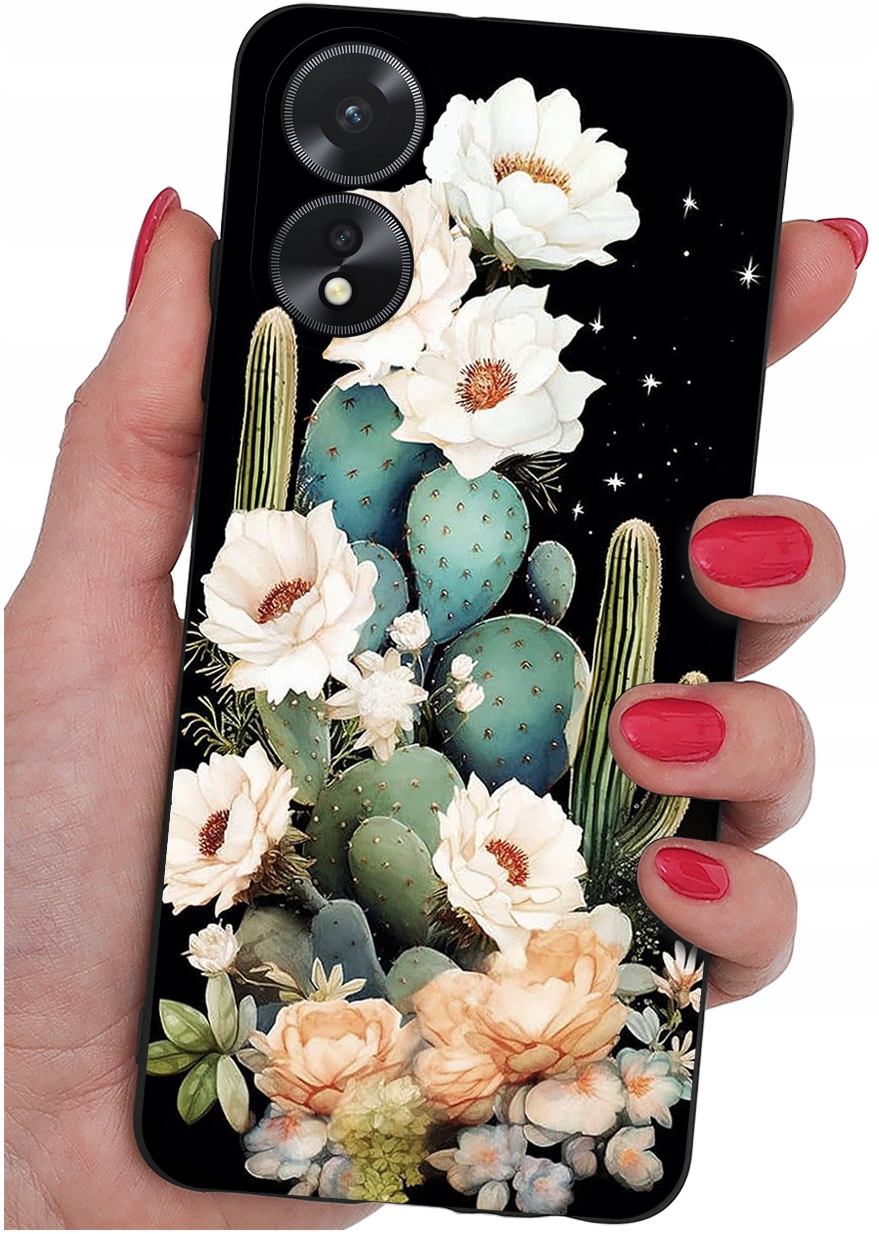 ETUI do Oppo A38 4G WZORY |SILIKONOWE MATT CASE + SZKŁO 9H