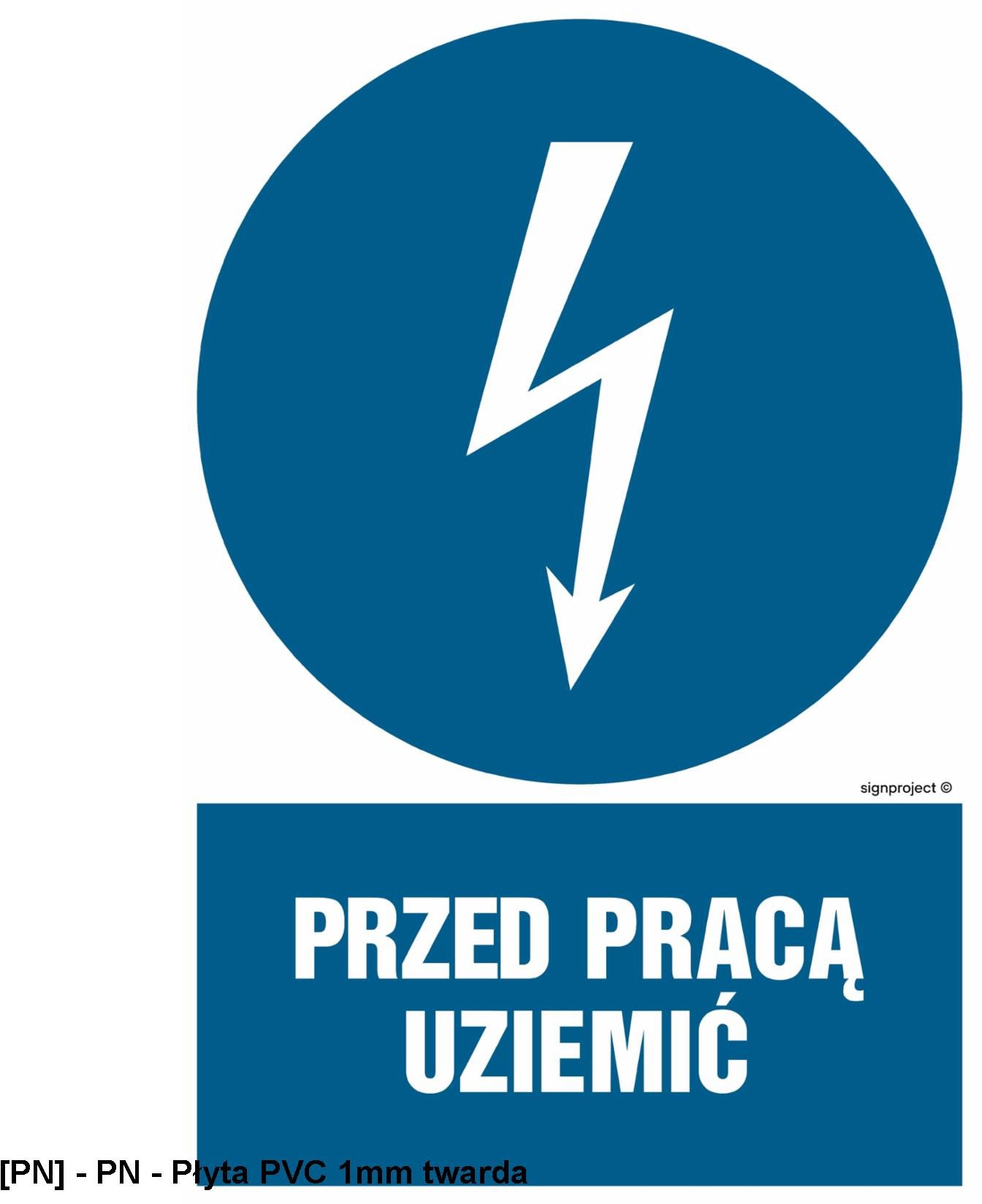 HE005 - Przed pracą uziemić 500x750