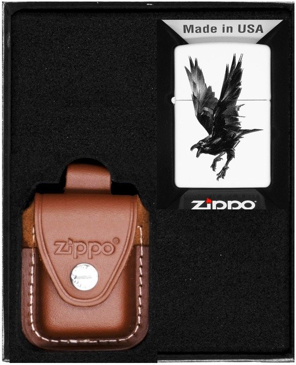 Zestaw ZIPPO Zapalniczka RAVEN DESIGN Prezentowy No4