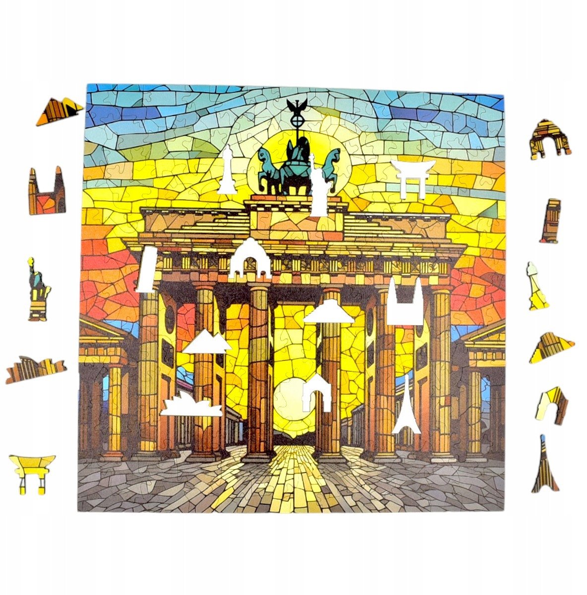 Puzzle Brama Brandenburska Mruu&Pruu 25 x 25 cm 150 el. Układanka drewniana