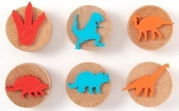 Stemple drewniane dinozaury 6szt