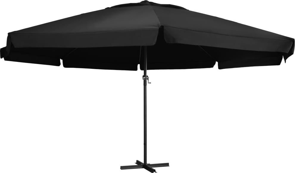 vidaXL VidaXL Parasol ogrodowy na aluminiowym słupku, 500 cm, czarny