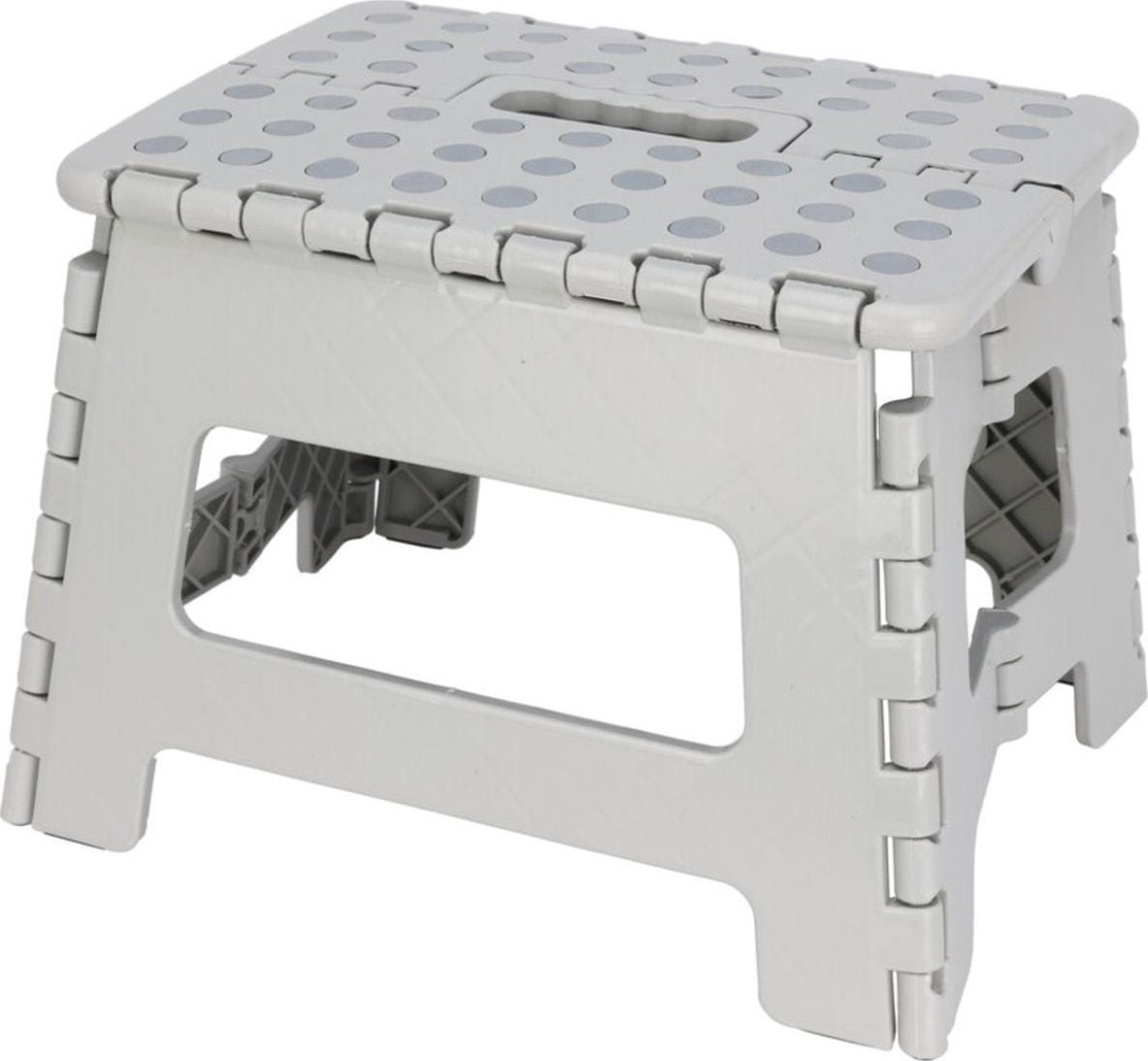 STOŁEK TABORET ANTYPOŚLIZGOWY SKŁADANY - SZARY