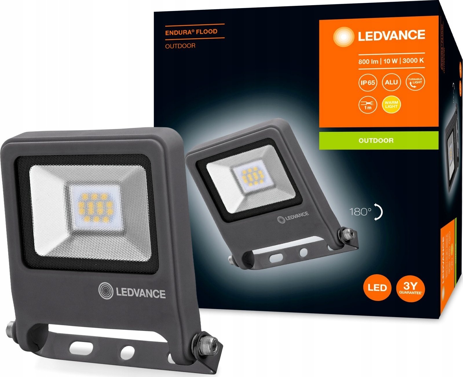 Naświetlacz Ledvance Ledvance naświetlacz 10W 3000K szary