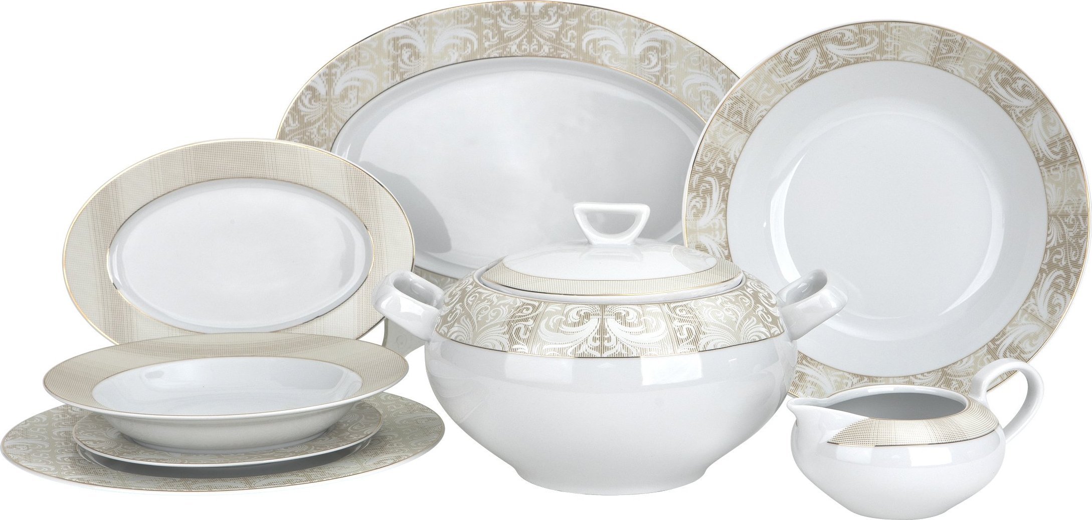 Ćmielów Serwis obiadowy 12/41 Atlanta Gold