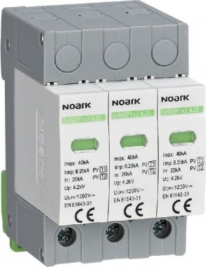 . Ogranicznik przepięć Noark Ex9UEP1+2 DC 3P 12A