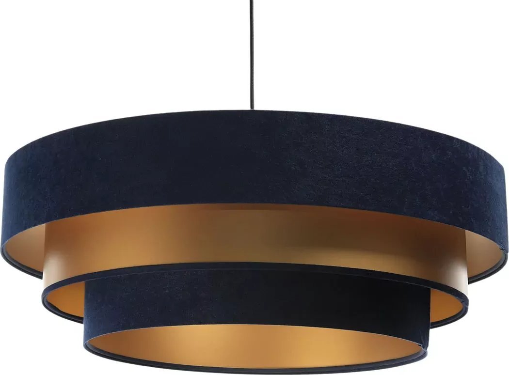 Lampa wisząca Lumes Granatowo-złota lampa wisząca glamour - S442-Mantra