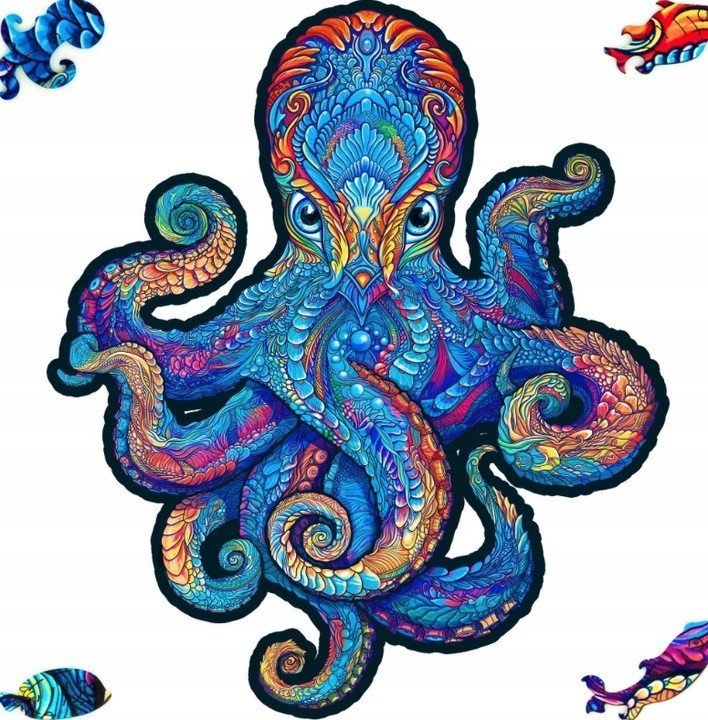Pan i Pani Gadżet Puzzle Drewniane Dla Dorosłych Magnetyczna Ośmiornica