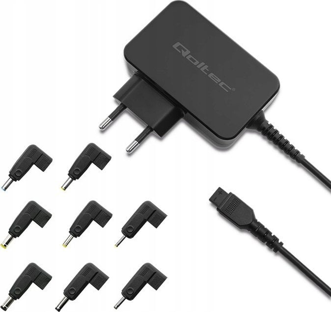 Zasilacz Qoltec Zasilacz sieciowy Qoltec uniwersalny do laptopa 30W | 8 wtyczek