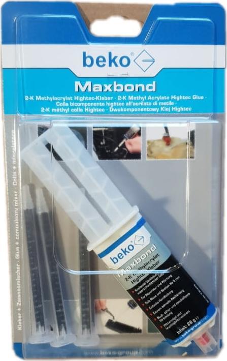 Beko Klej metakrylowy BEKO MAXBOND 28g -3 mieszadła, żółtawy