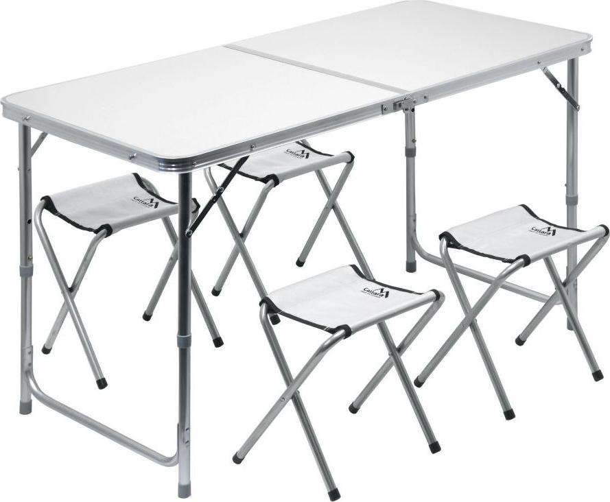 Cattara Zestaw kempingowy DOUBLE szary, 4 krzesła