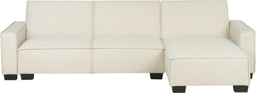 Shumee Narożnik lewostronny rozkładany beżowy ROMEDAL