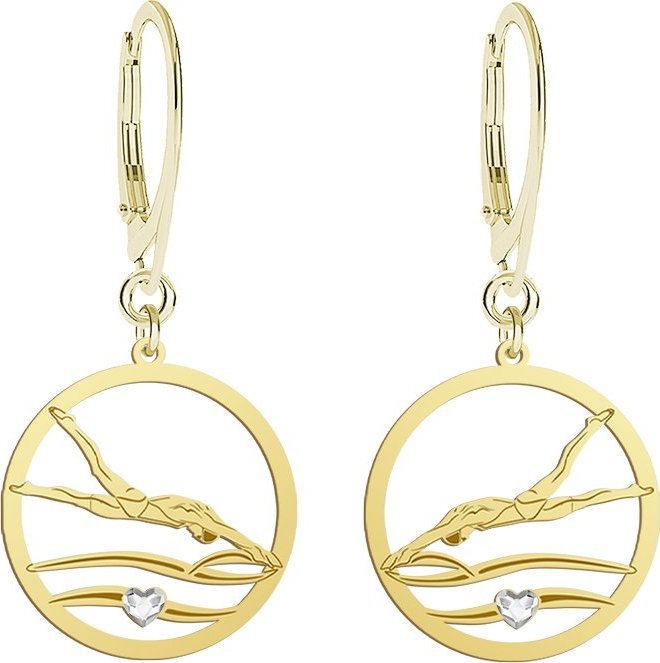 Radziszewska Jewellery Kolczyki Pozłacane z Pływakiem GRAWER GRATIS