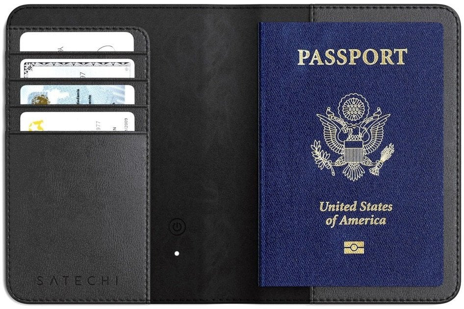 Satechi Etui na paszport z ecoskóry do podróży z funkcją Find My
