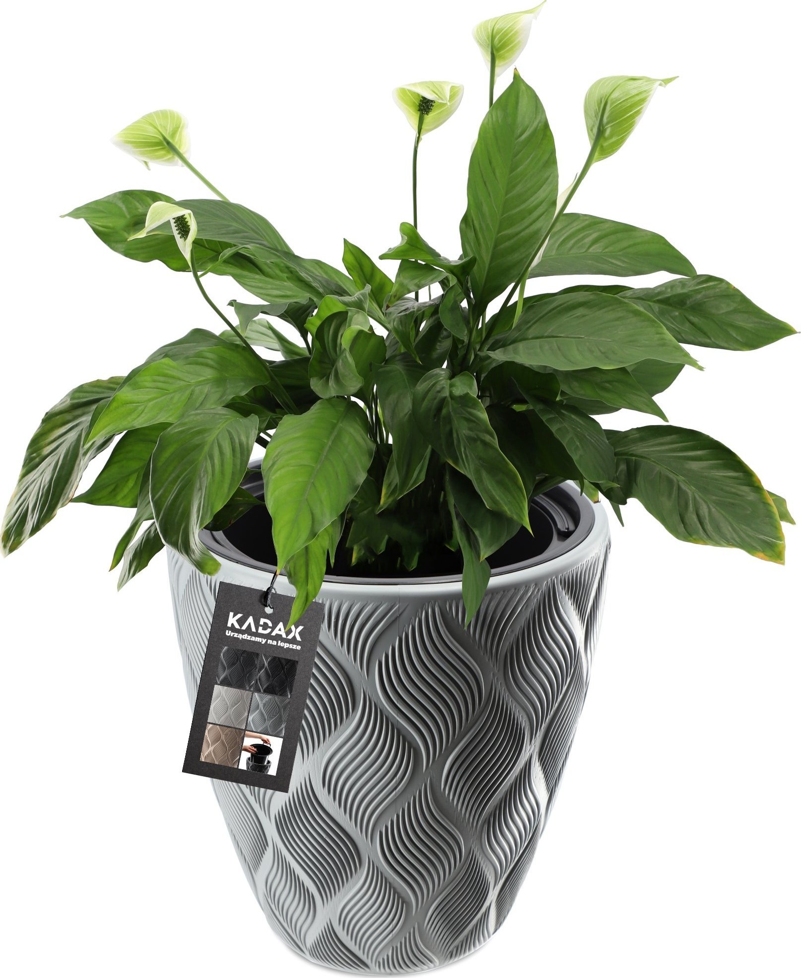 Kadax Doniczka Donica Z Wkładem Ogrodowa Szara 32,5cm