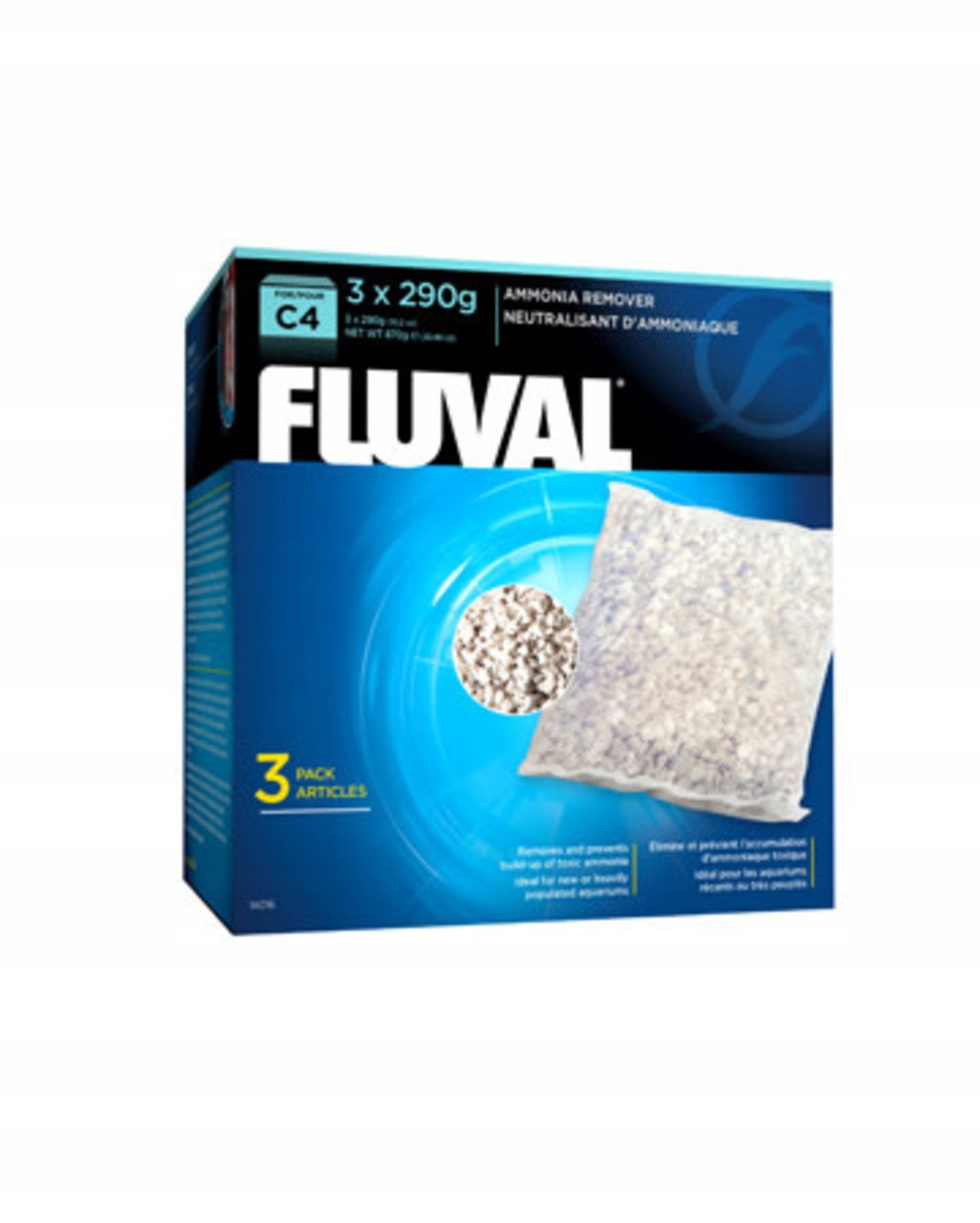 Fluval Wkład Ammonia Remover do filtra C4, 3x290g