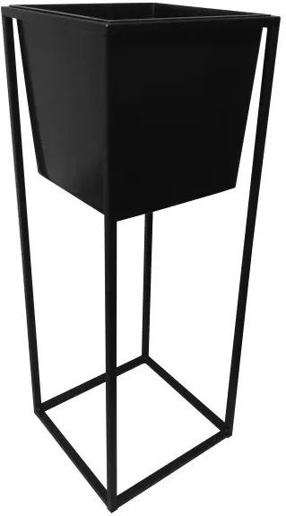 Kwietnik LAURA 25x25x70cm czarny ATOS