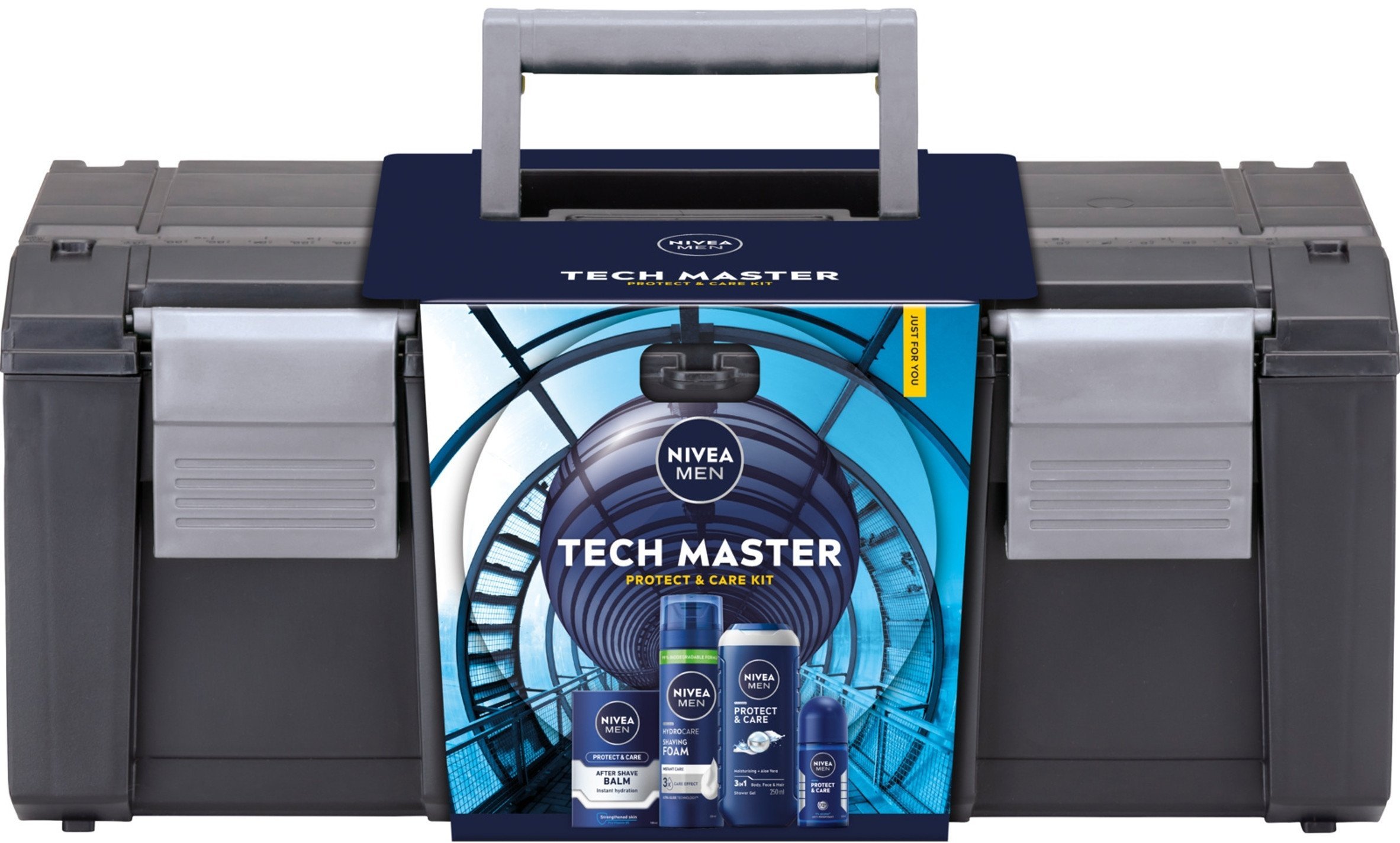 NIVEA_SET Men Tech Master Protect & Care żel pod prysznic 3w1 250ml + Hydrocare ochronna pianka do golenia 200ml + Protect & Care nawilżający