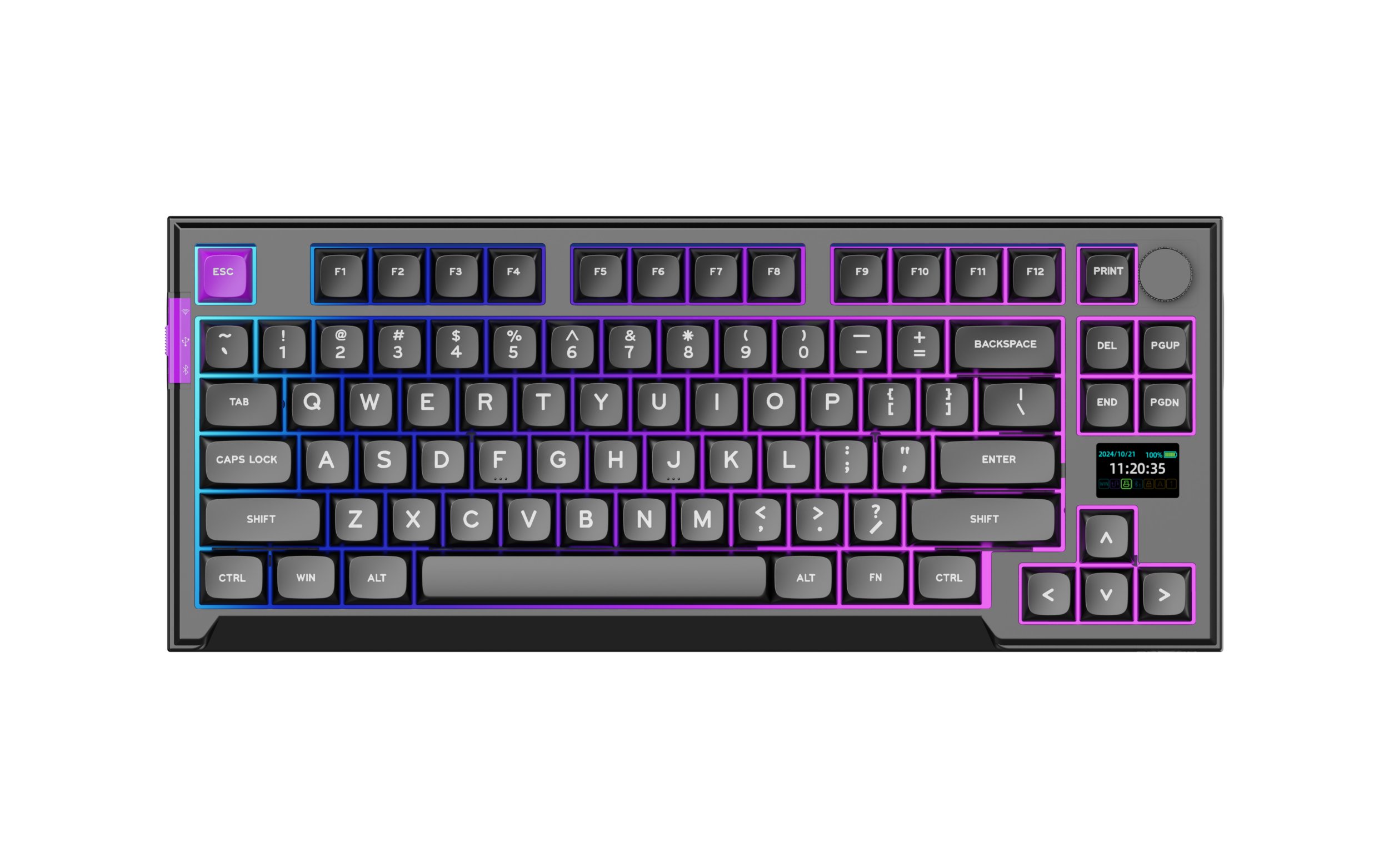 Klawiatura PREYON Silent claw TKL brown Gateron Brown Pro (PSCTB85B)