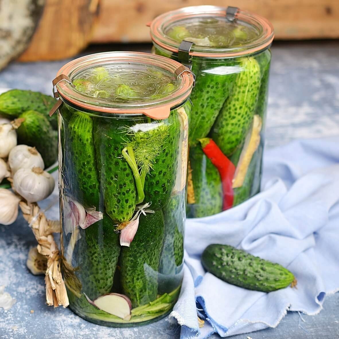 Słoik cylindryczny 340 ml z pokrywą - op. 6 szt