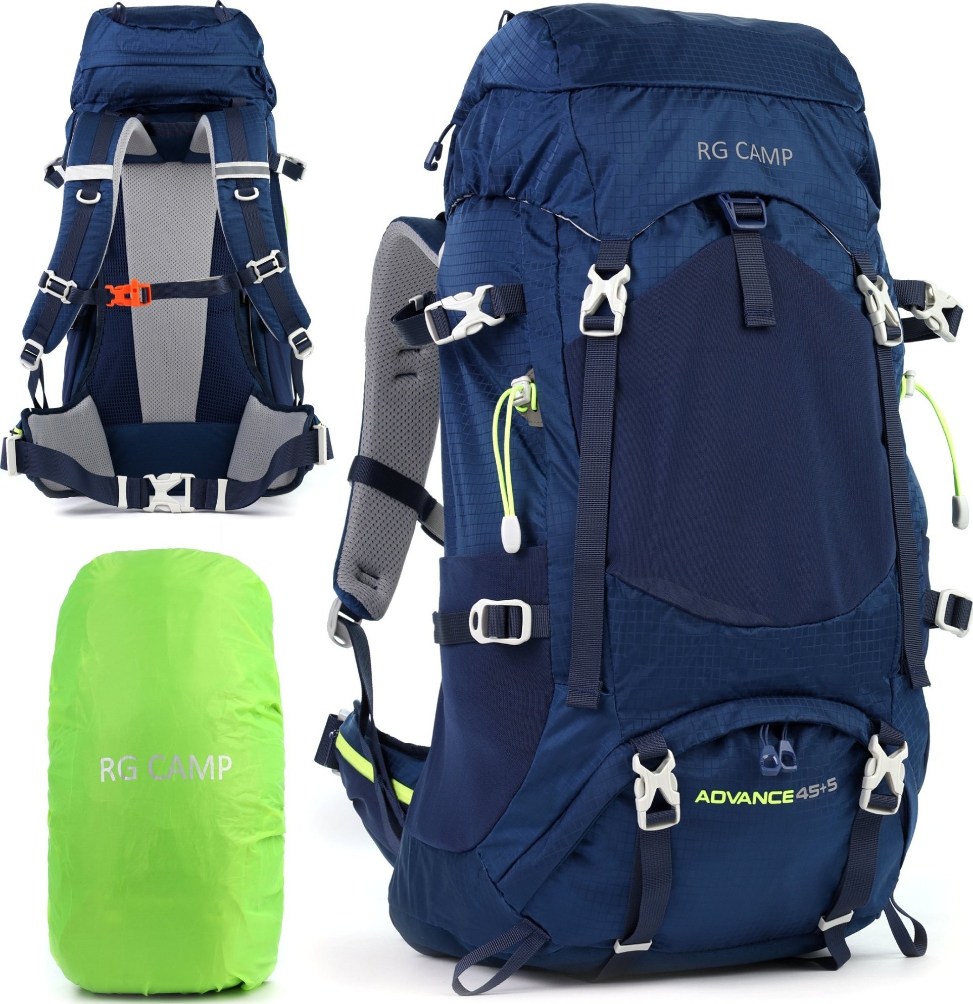 Plecak turystyczny RG Camp RG Camp Pojemny Plecak turystyczny 50l trekkingowy w góry podróżny stelaż wodoodporny