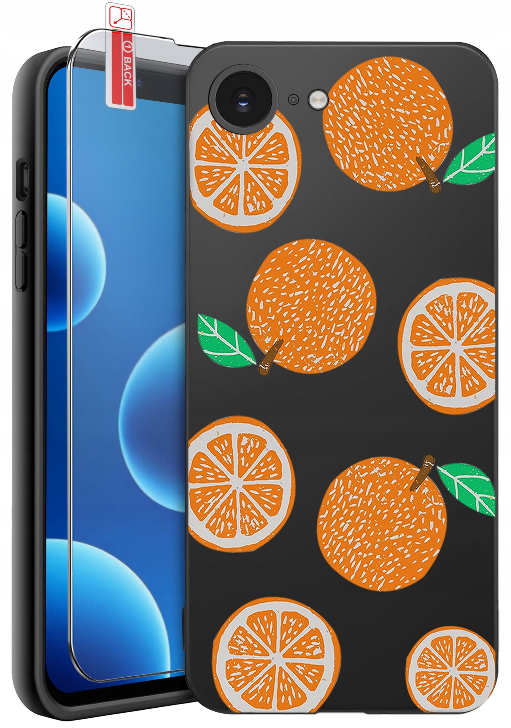 ETUI do iPhone 16e | WZORY | SILIKONOWE MATT CASE + SZKŁO 9H