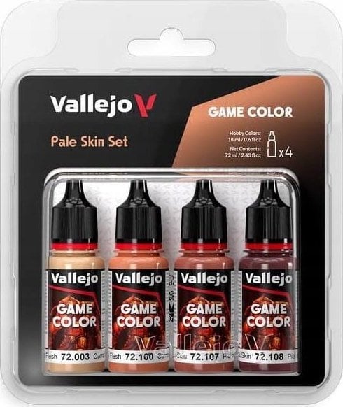 Vallejo Vallejo: 72.379 - Game Color - Pale Skin Set 4 x (18 ml)