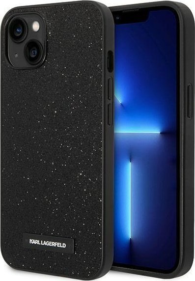 Karl Lagerfeld Etui Karl Lagerfeld do iPhone 14 Plus 6,7" hardcase czarny/black Glitter Plaque Logo