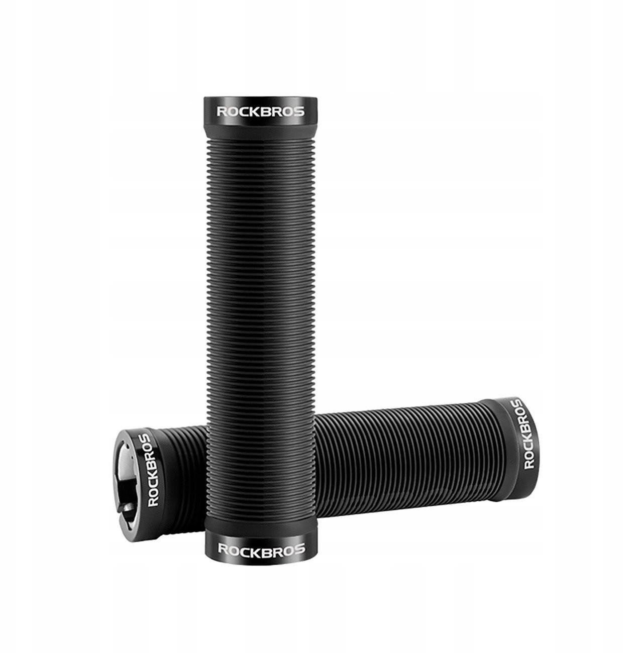 Gripy rowerowe Rockbros chwyty skręcane antypoślizgowe - czarne