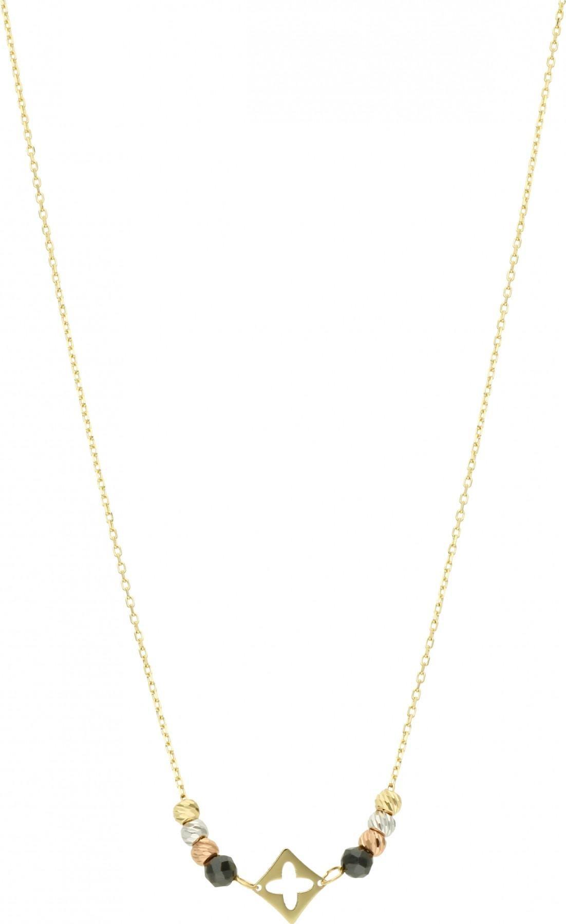 Rosanto Złota celebrytka z diamentowanymi kulkami 45 cm 585