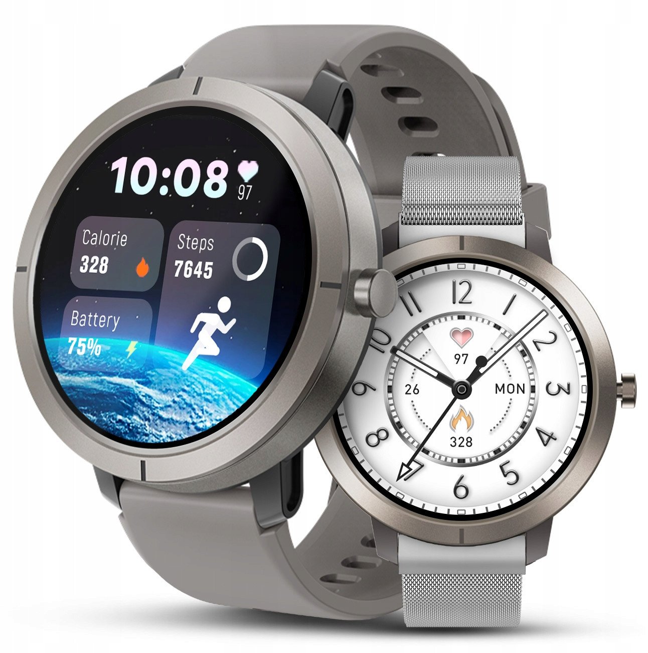 SMARTWATCH DAMSKI Z GPS MENU PL ROZMOWY PULS SPORT WODOODPORNY SMART WATCH