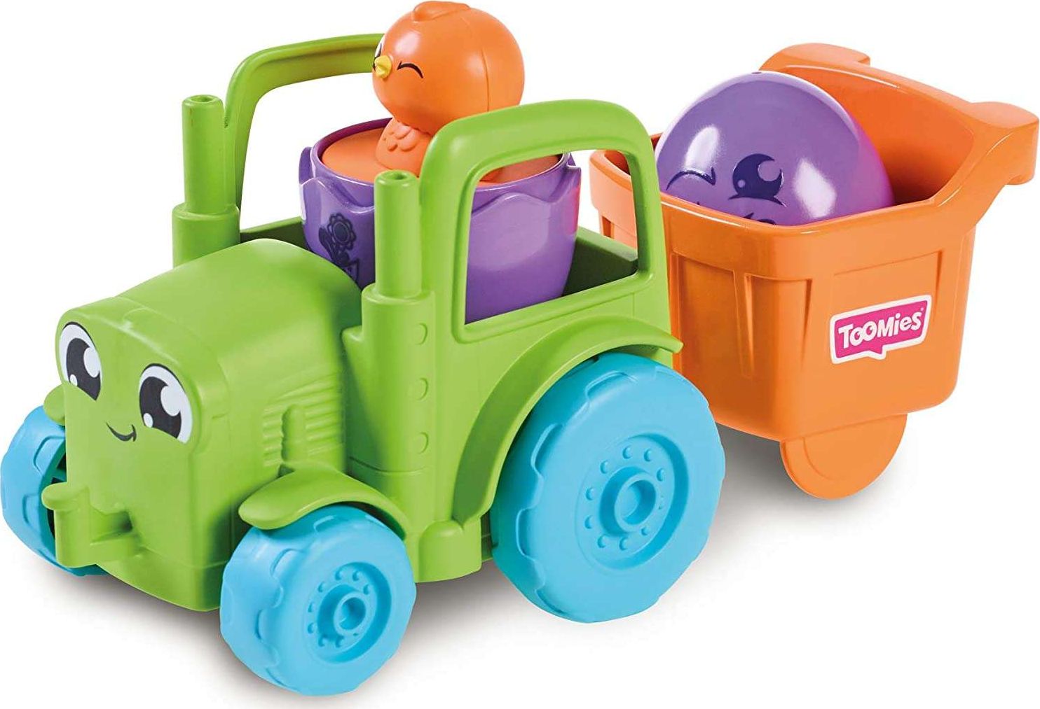 Figurka Tomy Tommies - Traktor wywrotka 2w1 + kurczak w skorupce (E73219)