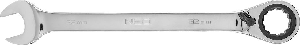 Neo Klucze oczkowe (Klucz płasko-oczkowy z grzechotką i przełącznikiem 32 mm)