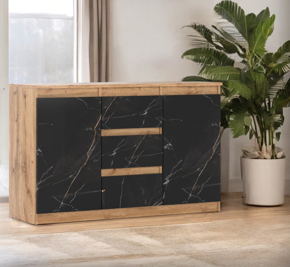 Komoda 3 Szuflady Szafka Rtv Sypialnia Nowoczesna Dąb Wotan San Sebastian