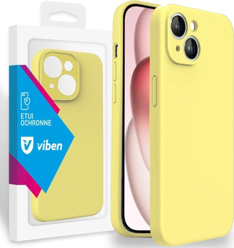 Viben Etui Obudowa Liquid iPhone 15 : Kolor - żółty