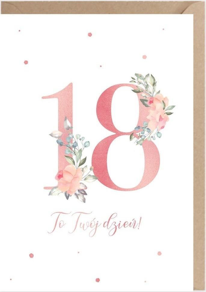 Cardie Kartka urodzinowa 18, eko koperta K098