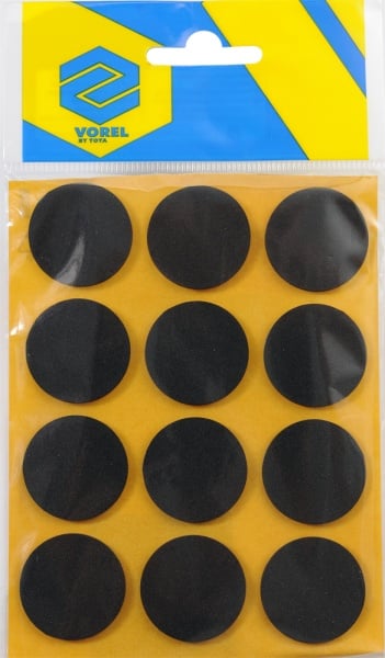 Vorel Podkładki antypoślizgowe okrągłe czarne 28mm 12szt. 74820