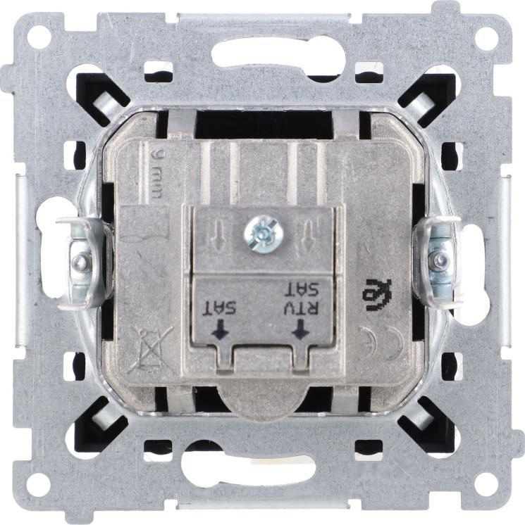 Kontakt-Simon Simon 54 Gniazdo antenowe satelitarne podwójne SAT-SAT-RTV (moduł) czarny mat DASK2.01/49