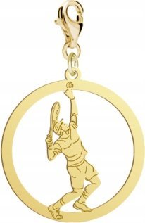 Radziszewska Pozłacany Charms z Tenisem ziemnym DEDYKACJA