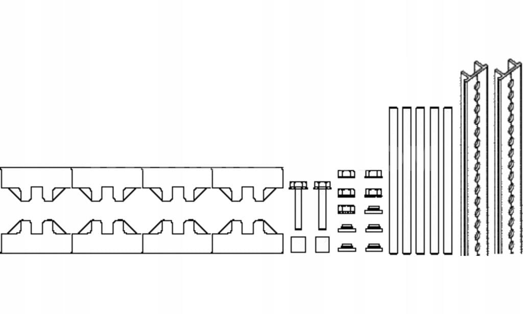 Wzpornik szyn zbiorczych z profilem M-1/10TN SET R32RZ-05010301201