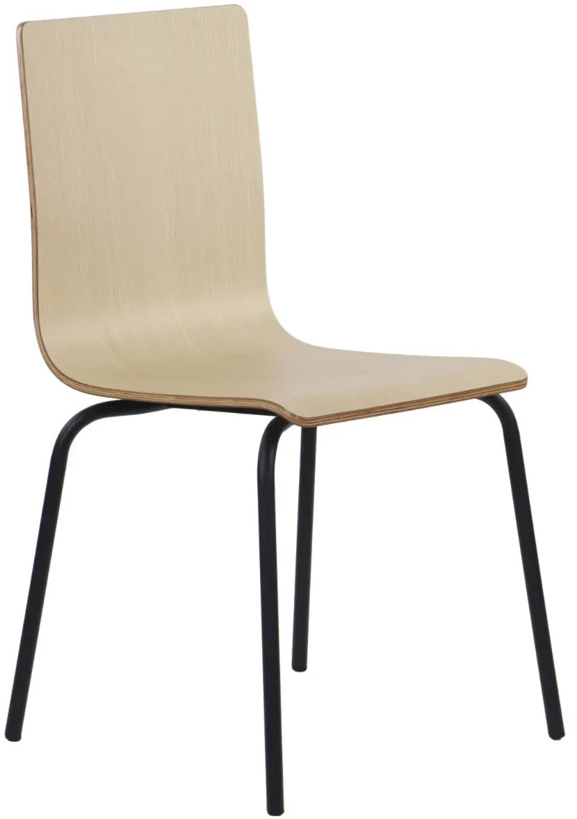 Krzesło ze sklejki laminowanej WERDI B naturalne/czarne STEMA