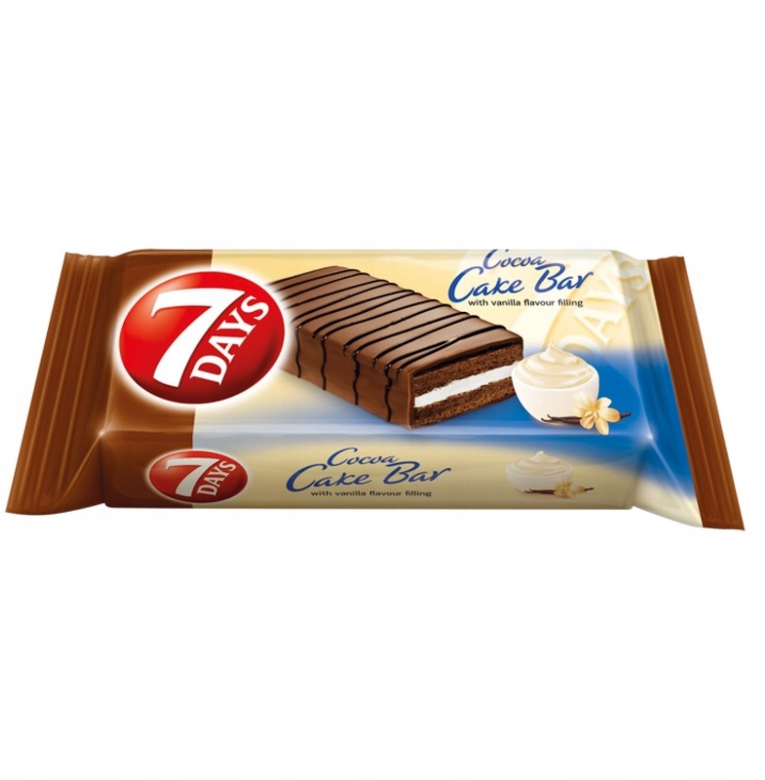 7 Days Cake Bar ciasteczko z nadzieniem o smaku waniliowym w polewie czekoladowej 32 g