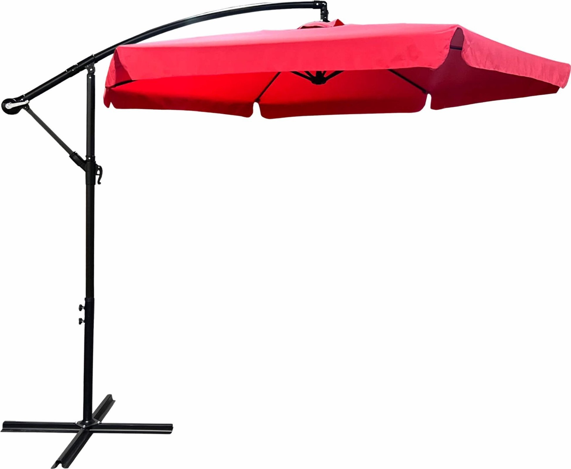 Fancy Garden Parasol ogrodowy CYNIA 245x300x300 z korbką składany solidny czerwony