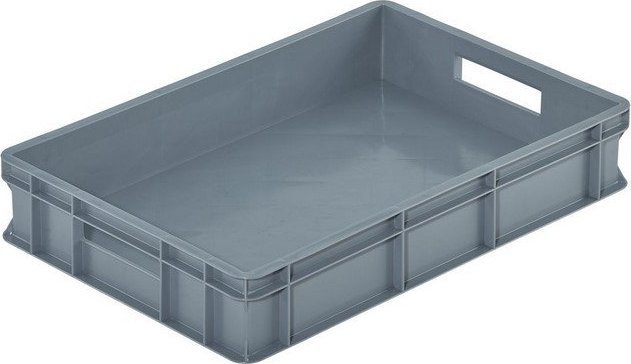 qBox Pojemnik transportowy EURO 110 ścianki i dno pełne, wym. 600 x 400 x 110 mm (kolor: biały)