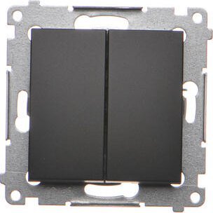 Kontakt-Simon Łącznik świecznikowy Simon 54 16AX 250V zaciski śrubowe czarny mat (DW5A.01/49)