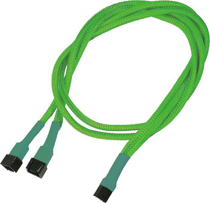 Nanoxia 3-pin - 3-pin x2, 0.3m, Zielony (NX3PY60NG)
