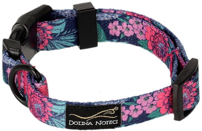 Dolina Noteci Obroża regulowana dla psa Kwiatowy Zakątek S 1,6 cm x 20 - 33 cm
